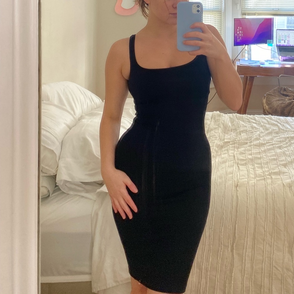 American apparel ponte tank black dress